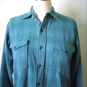 Vintage Pendleton Blue Plaid Wool Shirt Men's M Vtg VLV Retro